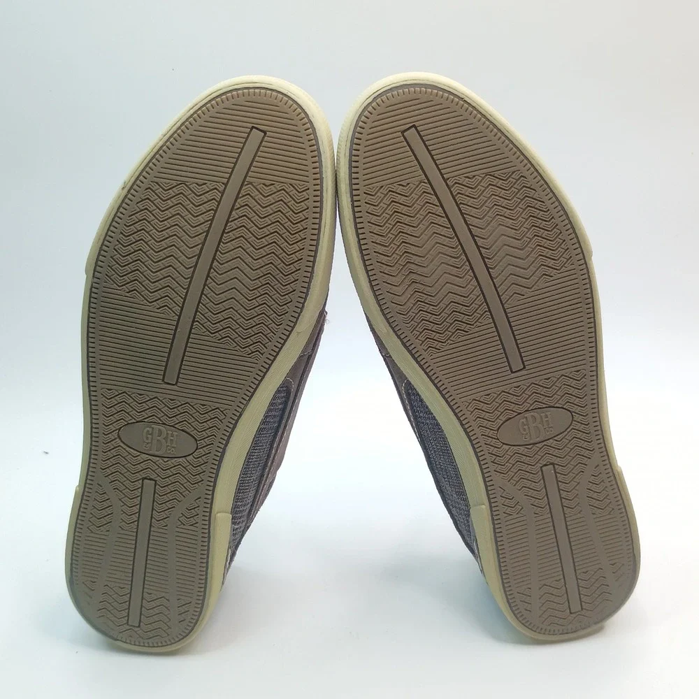 G.H. Bass & Co Boat Shoes Men Size 9 Brown Suede Fabric Lace Up Casual